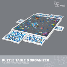 Load image into Gallery viewer, Jumbl 1500-Piece Puzzle Board - 27 x 35" Wooden Puzzle Board with Felt Surface & 6 Drawers - White