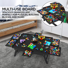 Load image into Gallery viewer, Jumbl 1000-Piece Puzzle Board - 23 x 31" Wooden Puzzle Table with 6 Removable Drawers - Black