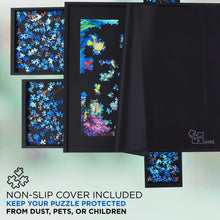 Load image into Gallery viewer, Jumbl 1500-Piece Puzzle Board - 27 x 35" Wooden Puzzle Board with 6 Removable Drawers - Black