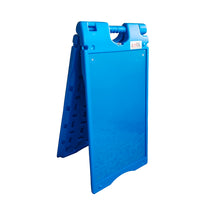 Load image into Gallery viewer, Jumbl A Frame Sandwich Board – 15.7 x 26” Display Sidewalk Sign with PVC Sign Protector (Blue)