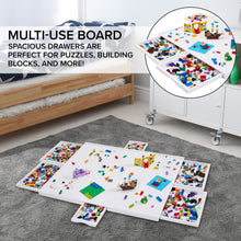 Load image into Gallery viewer, Jumbl 1500-Piece Puzzle Board - 27 x 35" Wooden Puzzle Board with 6 Removable Drawers - White