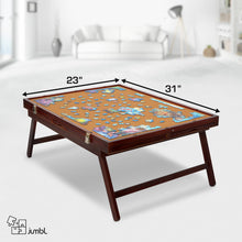 Load image into Gallery viewer, Jumbl 1000-Piece Puzzle Board - 23 x 31" Tilting Puzzle Table with Felt Surface & 6 Drawers - Brown