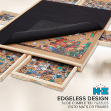 Load image into Gallery viewer, SkyMall 1000-Piece Puzzle Board - 23 x 31" Wooden Puzzle Table with 6 Magnetic Removable Drawers