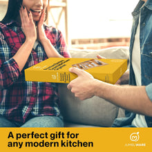 Load image into Gallery viewer, JumblWare Bamboo Drawer Organizer and Extendable Kitchen Silverware Organizer with Dividers