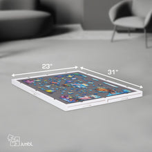 Load image into Gallery viewer, Jumbl 1000-Piece Puzzle Board - 23 x 31" Wooden Puzzle Board with Felt Surface & 6 Drawers - White