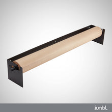 Load image into Gallery viewer, Jumbl Kraft Paper Wall Dispenser, 36" Wall Mounted Paper Roll Dispenser with Paper Cutter (Black)