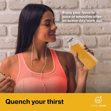 Load image into Gallery viewer, JumblWare 16 fl oz. Clear Plastic Juice Bottles with Caps, Recyclable Juice Bottles, 20 Pcs