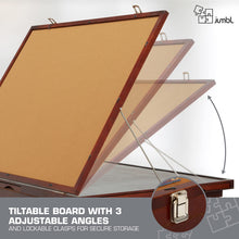 Load image into Gallery viewer, Jumbl 1000-Piece Puzzle Board - 23 x 31" Tilting Puzzle Table with Felt Surface & 6 Drawers - Brown