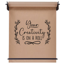 Load image into Gallery viewer, Jumbl Kraft Paper Wall Dispenser, 36" Wall Mounted Paper Roll Dispenser with Paper Cutter (Black)