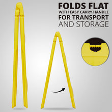 Load image into Gallery viewer, Jumbl A Frame Sandwich Board – 22 x 28” Display Sidewalk Sign with PVC Sign Protector (Yellow)