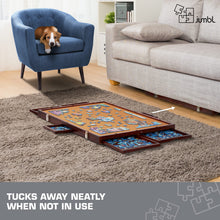 Load image into Gallery viewer, Jumbl 1500-Piece Puzzle Board - 27 x 35" Tilting Puzzle Board with Felt Surface & 6 Drawers - Brown
