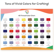 Load image into Gallery viewer, JumblCrafts Embroidery Thread Kit, 40 Large 500M Spools of Embroidery Floss for Needlework Projects