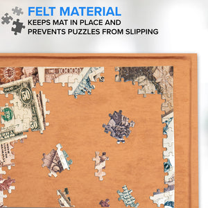 Jumbl 1,000-Pieces Puzzle Board, 22 x 30”, Portable Jigsaw Puzzle Table W/Non-Slip Felt Surface