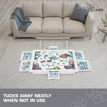 Load image into Gallery viewer, Jumbl 1500-Piece Puzzle Board - 27 x 35" Puzzle Table with Legs, Cover & 6 Removable Drawers - White