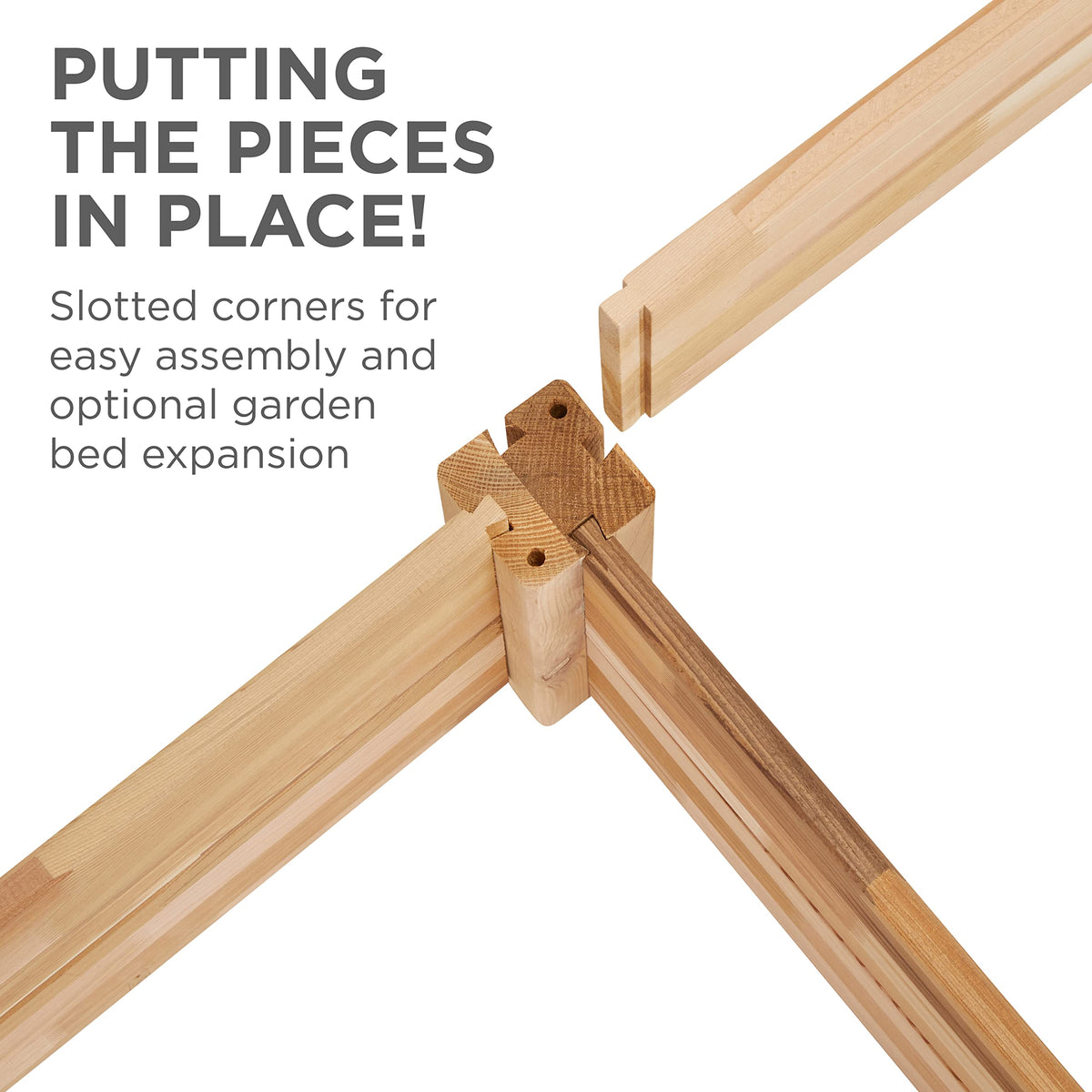 Jumbl Raised Garden Bed, 24 x 48 x 10 in, Elevated Canadian Cedar Wood