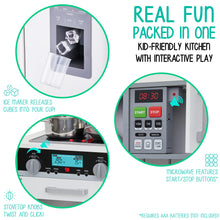 Load image into Gallery viewer, Lil' Jumbl Kids Kitchen Set, Wooden Pretend Play Kitchen with Sounds & Accessories - Gray