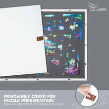 Load image into Gallery viewer, Jumbl 1500-Piece Puzzle Board - 27 x 35" Wooden Puzzle Board with Felt Surface & 6 Drawers - White