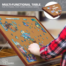 Load image into Gallery viewer, Jumbl 1500-Piece Puzzle Board - 27 x 35" Tilting Puzzle Board with Felt Surface & 6 Drawers - Brown