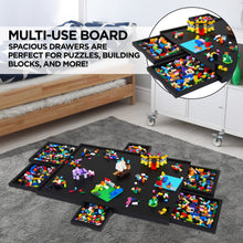Load image into Gallery viewer, Jumbl 1000-Piece Puzzle Board - 23 x 31" Wooden Puzzle Board with 6 Removable Drawers - Black