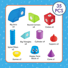 Load image into Gallery viewer, Lil' Jumbl Blox 35-Piece Magnetic Building Blocks Play Set, Durable & Waterproof Toddler Toys 3-6