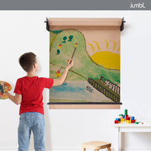 Load image into Gallery viewer, Jumbl Kraft Paper Wall Dispenser, 36" Wall Mounted Paper Roll Dispenser with Paper Cutter (Black)