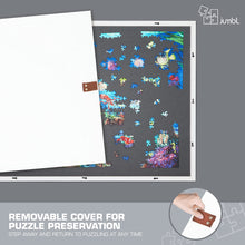 Load image into Gallery viewer, Jumbl 1500-Piece Puzzle Board - 27 x 35" Wooden Puzzle Table with Felt Surface & 6 Drawers - White