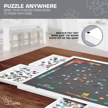 Load image into Gallery viewer, Jumbl 1000-Piece Puzzle Board - 23 x 31" Wooden Puzzle Board with Felt Surface & 6 Drawers - White