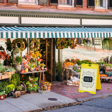 Load image into Gallery viewer, Jumbl A Frame Sandwich Board – 22 x 28” Display Sidewalk Sign with PVC Sign Protector (Yellow)