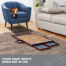 Load image into Gallery viewer, Jumbl 1500-Piece Puzzle Board - 27 x 35" Wooden Puzzle Board with Felt Surface & 6 Drawers - Brown