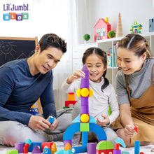 Load image into Gallery viewer, Lil' Jumbl Blox 16-Piece Magnetic Building Blocks Play Set, Durable & Waterproof Toddler Toys 3-6
