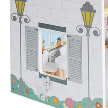 Load image into Gallery viewer, Lil’ Jumbl Kids Wooden Dollhouse, 17-Piece Accessories & Furniture are Included, with Balcony & Stairs, 3 Story Easy to Assemble Doll House Toy