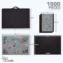 Load image into Gallery viewer, Jumbl 1500-Piece Puzzle Case, Portable Puzzle Board & Travel Case with Trays & Handle - Black