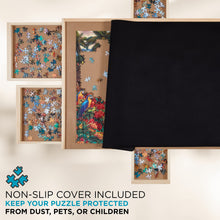 Load image into Gallery viewer, SkyMall 1000-Piece Puzzle Board - 23 x 31" Puzzle Table with Legs, Mat & 6 Removable Drawers