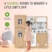 Load image into Gallery viewer, Lil&#39; Jumbl Natural Kitchen Playset with Chalkboard &amp; Play Phone
