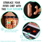 Wooden Interactive Kitchen with 9-Piece Accessory Set