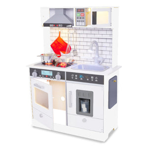 Lil' Jumbl White Small Kitchen Set | Battery-Operated with Realistic Sound