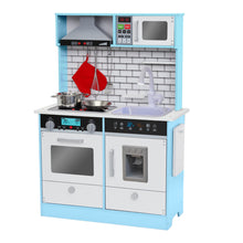 Load image into Gallery viewer, Lil&#39; Jumbl Blue Small Kitchen Set | Battery-Operated with Realistic Sound
