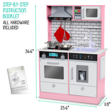 Load image into Gallery viewer, Lil&#39; Jumbl Pink Small Kitchen Set | Battery-Operated with Realistic Sound
