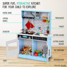 Load image into Gallery viewer, Lil&#39; Jumbl Blue Small Kitchen Set | Battery-Operated with Realistic Sound
