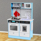 Lil' Jumbl Blue Small Kitchen Set | Battery-Operated with Realistic Sound