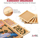 Jumbl 1000 Piece Puzzle Table, folding legs with 4 drawers