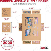 Load image into Gallery viewer, Jumbl 2000 Piece Puzzle Board, 6 drawers
