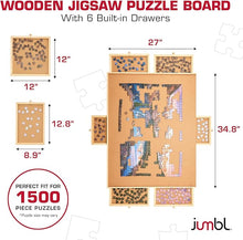 Load image into Gallery viewer, Jumbl 1500 Piece Puzzle Board, 6 drawers
