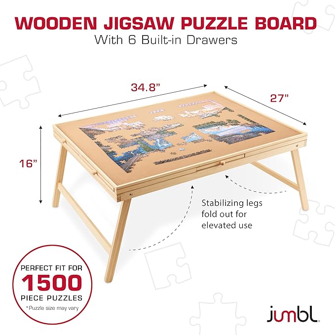 1500 Pcs Puzzle Table with 6 Drawers – Jumbl store