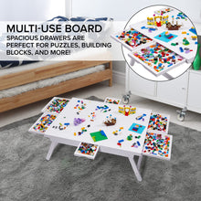 Load image into Gallery viewer, Jumbl 1000-Piece Puzzle Board - 23 x 31&quot; Wooden Puzzle Table with 6 Removable Drawers - White
