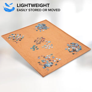 Jumbl 1,000-Pieces Puzzle Board, 23 x 31", Portable Jigsaw Puzzle Table with Cover & Felt Surface