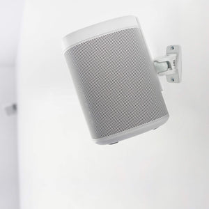 Jumbl ProGrip Ultra Stainless Steel Adjustable Speaker Wall Mount Brackets (Pair of 2) - White