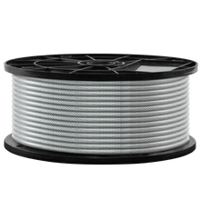 Load image into Gallery viewer, 3/32&quot; - 3/16&quot; Galvanized Steel Wire Rope, 250 Ft.
