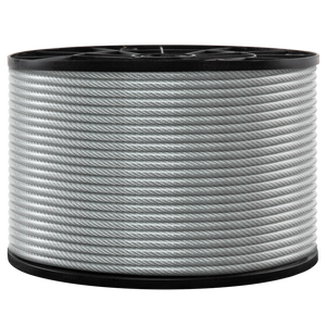 1/8" - 3/16" Galvanized Steel Wire Rope, 500 Ft.