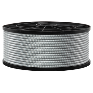 1/8" - 3/16" Galvanized Steel Wire Rope, 250 Ft.